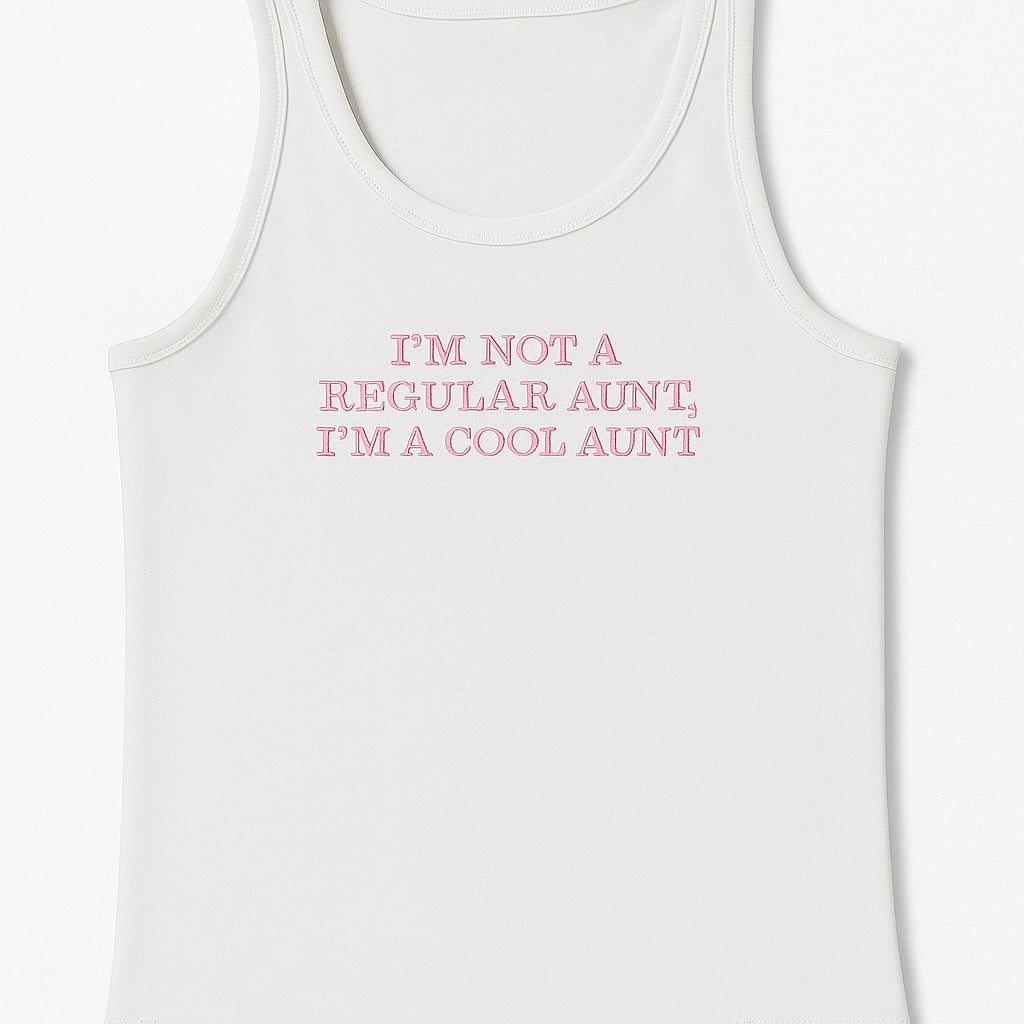 cool aunt, pink thread - XSMALL