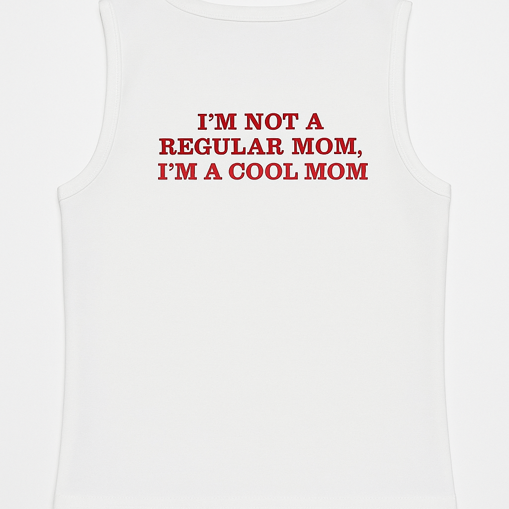 cool mom, red thread - crew SMALL