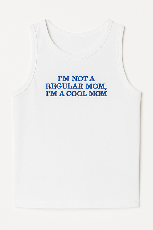 cool mom, blue thread - Crew MEDIUM