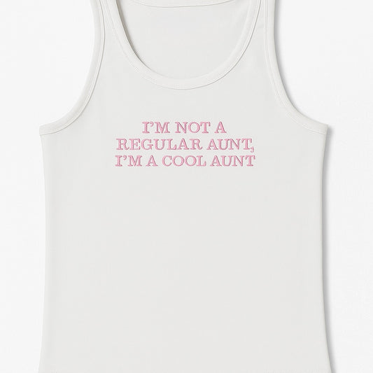 cool aunt, pink thread - XSMALL