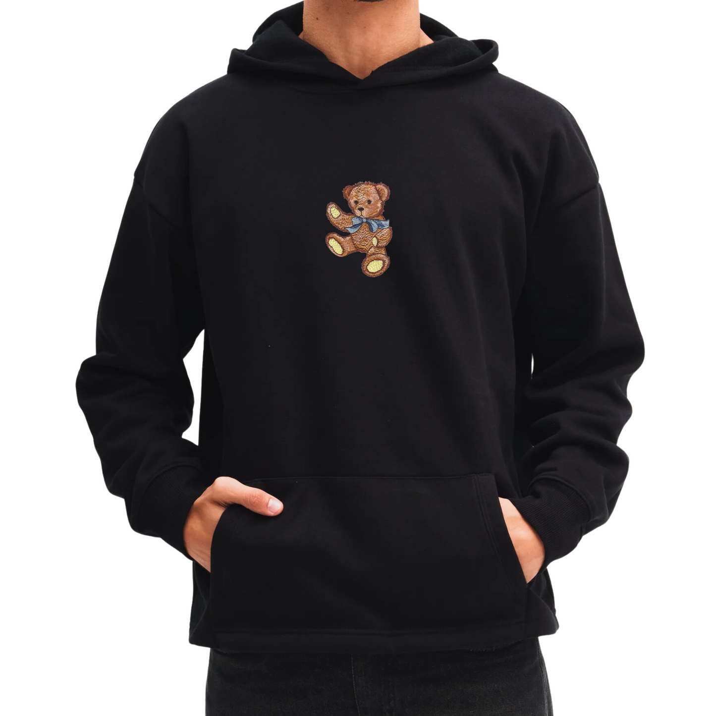 "TEDDY BEAR" Black Oversized Hoodie