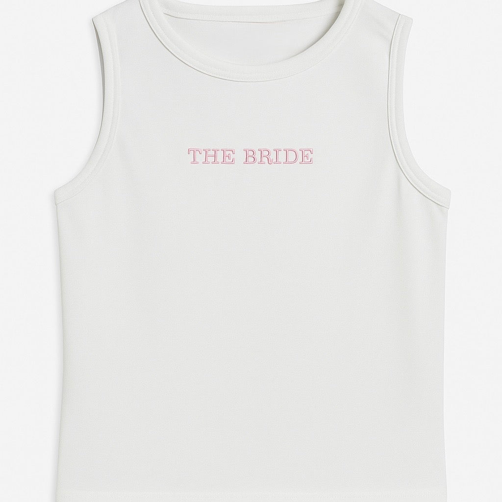 The bride, pink thread - crew XLARGE