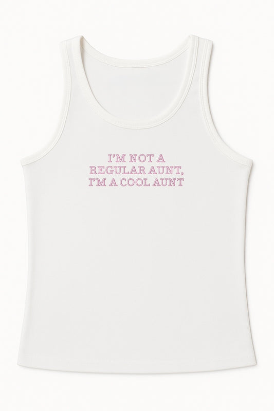 cool aunt, pink thread - XSMALL