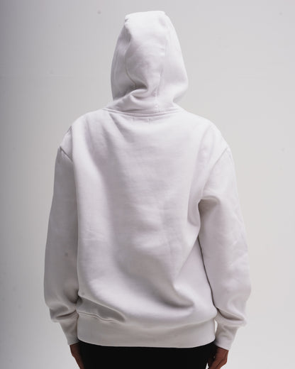 "3 Bows" White Oversized Hoodie