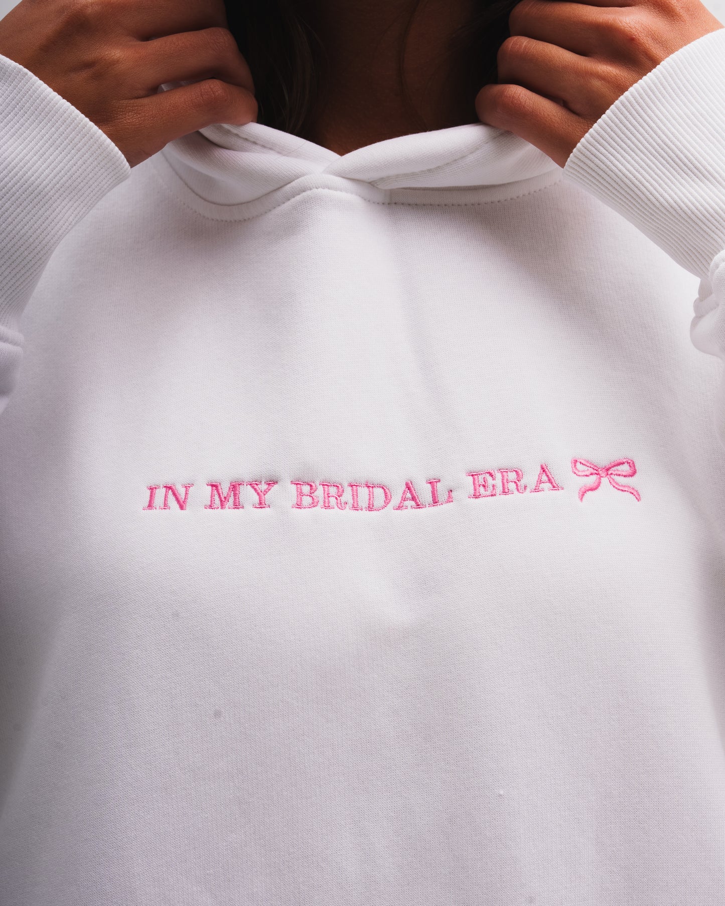 "IN MY BRIDAL ERA" White Oversized Hoodie