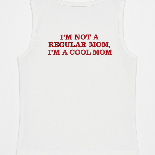cool mom, red thread - crew SMALL