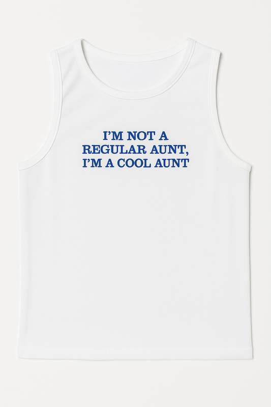 cool aunt, blue thread - Crew MEDIUM