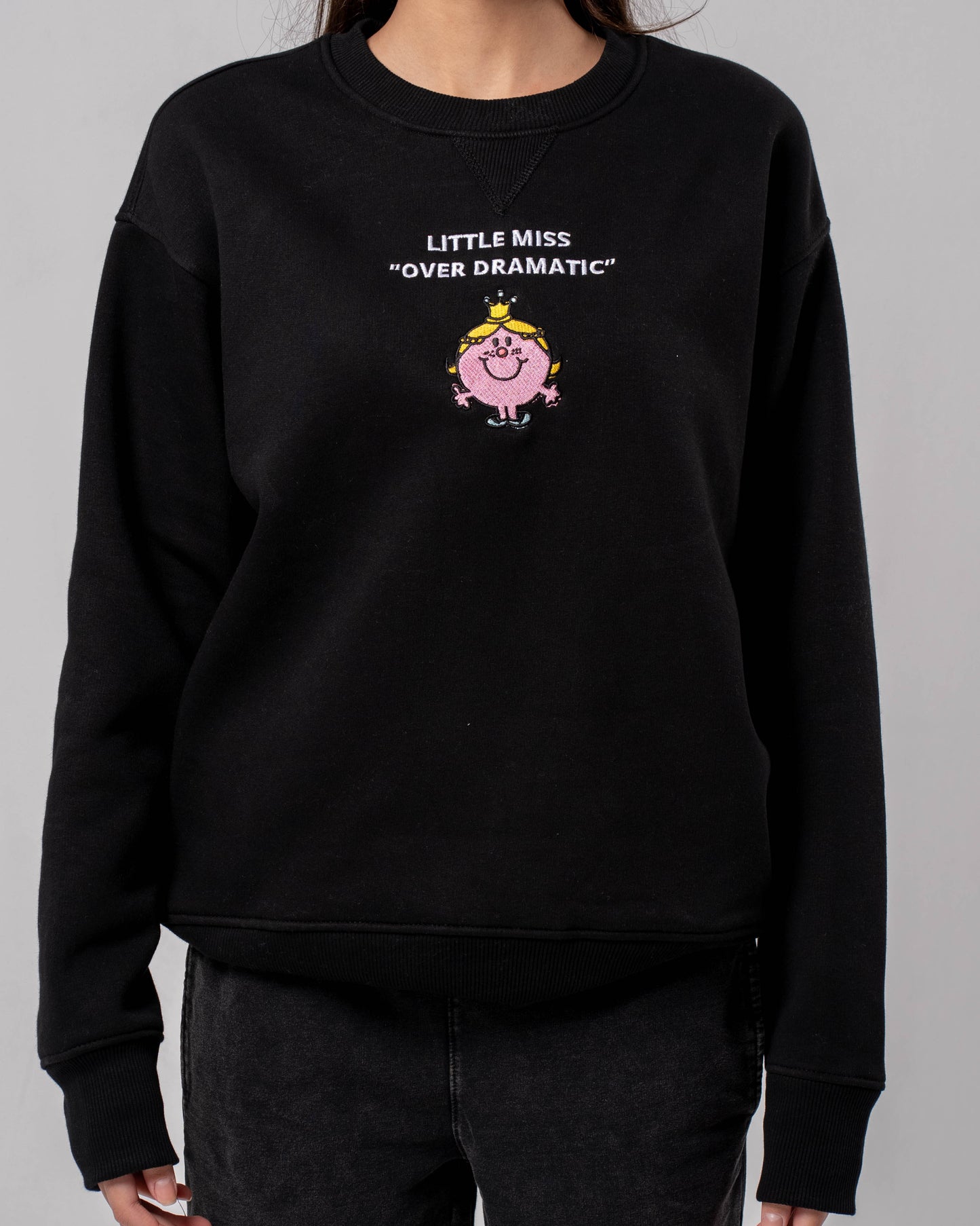 "Little Miss Over-Dramatic" Black Sweater